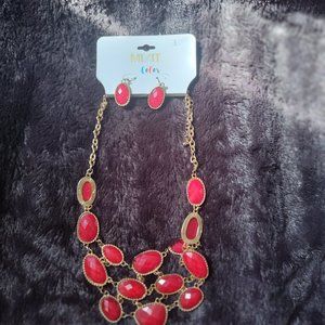 Mix It Color Brand Necklace & Earring Set